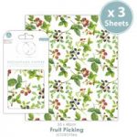 Craft Consortium Decoupage Paper Pad Fruit Picking | 3 Sheets