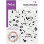 Crafter’s Companion A5 Layering Stamp Set Spring Wreath | Set of 17