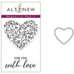 Altenew Magnolia Heart Stamp & Die Bundle