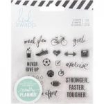 Heidi Swapp Memory Planner Fresh Start Clear Exercise Stamp Set | Set of 18