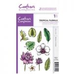 Crafter’s Companion A6 Unmounted Rubber Stamp Set Tropical Florals | Set of 10