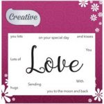 Creative Stamp Set Love Sentiments Set of 10 | Focal Words Collection