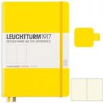 Leuchtturm1917 Lemon Medium Notebook & Pen Loop Bundle | Dotted