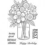 Woodware Polymer Stamp Fresh Cuts with Sentiments Clear Set of 4 | 10.5cm x 17.5cm