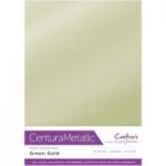 Crafter’s Companion Centura Metallic A4 Card Green Gold | 10 sheets