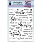 Hot Off The Press Silicone Stamp Set Happy Hello Love & Thanks | Set of 40