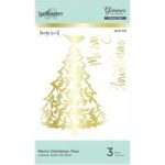 Spellbinders Hot Foil Plate Merry Christmas Tree Holiday Collection | Set of 3