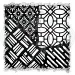 Woodware Clear Stamp Quattro Tile
