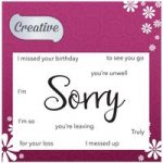 Creative Stamp Set Sorry Sentiments Set of 11 | Focal Words Collection