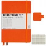 Leuchtturm1917 Orange Medium Notebook & Pen Loop Bundle | Squared