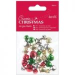 Create Christmas Jingle Bells Mixed Colours & Sizes | Pack of 30