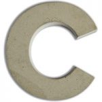 Concrete Letter Small Size C | 5cm