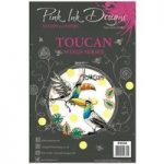 Pink Ink Designs A5 Clear Stamp Set Toucan | Set of 9
