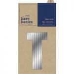 Papermania Bare Basics Metal Letters – T Silver