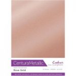 Crafter’s Companion Centura Metallic A4 Card Rose Gold | 10 sheets