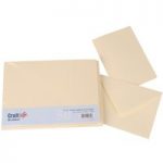 Craft UK 5inx7in Card Blanks & Envelopes Ivory | 50 pack