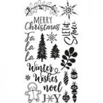 Sizzix Clear Stamps Winter Phrases Set of 18 by Katelyn Lizardi