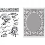 Couture Creations Butterflies and Roses Stamp and Emboss Set (For A2 Cards)