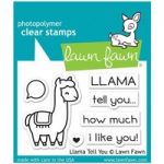 Lawn Fawn Clear Stamp Set Llama Tell You Set of 7 | 3in x 2in
