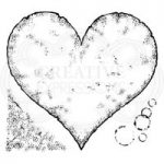 Woodware Clear Stamp Set Torn Paper Heart