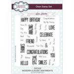 Creative Expressions Stamp Set Modern Classic Sentiments by Lisa Horton | Set of 37