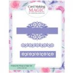 Card Making Magic Die Set Poinsettia Wrap & Edge Set of 4 by Christina Griffiths
