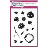 Creative Stamps A6 Stamp Set Watercolour Flowers | Set of 14