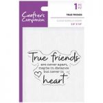 Crafter’s Companion Clear Acrylic Stamp True Friends Sentiment | Inspirational Sayings Collection