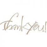 Spellbinders Glimmer Hot Foil Stamp Plate Thank You Sentiment by Paul Antonio