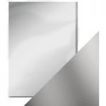 Craft Perfect by Tonic Studios A4 Satin Effect Mirror Card (5pk) – Frosted Silver