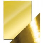 Craft Perfect by Tonic Studios A4 High Gloss Mirror Card (5pk) – Polished Gold