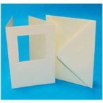 Craft UK Tri-Fold A6 Card & Envelopes Square Aperture Ivory | Pack of 10