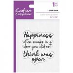 Crafter’s Companion Clear Acrylic Stamp Open Door Sentiment | Inspirational Sayings Collection