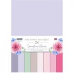 Paper Boutique A4 Colour Card Collection 200gsm 24 Sheets 8 Colours | Springtime Blooms