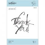 Spellbinders Clear Stamp Set Thank You! Sentiment PA Scribe by Paul Antonio