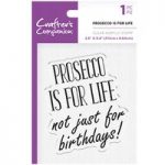 Crafter’s Companion Clear Acrylic Stamp Prosecco Is For Life
