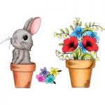 Crafter’s Companion A6 Rubber Stamp Rabbit’s Garden