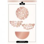 Craftwork Cards Die Set Best Day Ever Beautiful Day Rose Gold | Set of 4