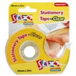 Stix2 Permanent Stationery Tape Clear Single Roll 19mm x 25m