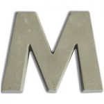 Concrete Letter Large Size M | 7.5cm