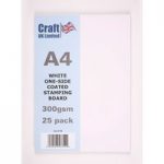 Craft UK Stamping Board One Sided White | 25 Pack