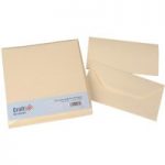 Craft UK DL Card Blanks & Envelopes Ivory | 50 pack