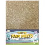 Craft Planet A4 Glitter Foam Sheets Assorted | Pack of 5