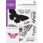 Crafter’s Companion A5 Layering Stamp Set Majestic Butterfly | Set of 9