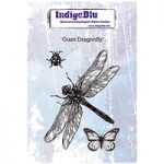 IndigoBlu A6 Red Rubber Stamp Giant Dragonfly by Kay Halliwell-Sutton