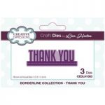 Creative Expressions Craft Dies Thank You by Lisa Horton Set of 3 | Borderline Collection