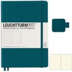 Leuchtturm1917 Pacific Green Medium Notebook & Pen Loop Bundle | Dotted