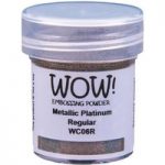 WOW! Metallic Embossing Powder Platinum Regular | 15ml Jar