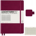 Leuchtturm1917 Port Red Medium Notebook & Pen Loop Bundle | Squared