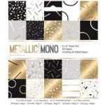 Papermania 6in x 6in Paper Pad 50 Sheets | Metallic Mono